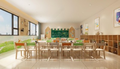 北欧幼儿园美术室3D模型下载